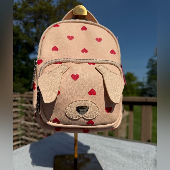 NWT! Betsey Johnson Pink Puppy Heart Mini Novelty Backpack - Picture 10 of 10